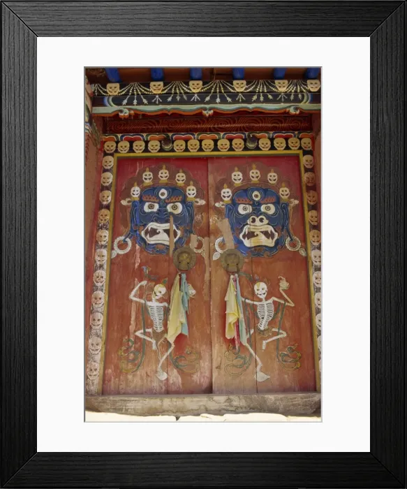 Framed Print : Tantric paintings on doors at Tongren Monastery, Qinghai, China, Asia Framed Print : Tantric paintings on doors at Tongren Monastery, Qinghai, China, Asia
