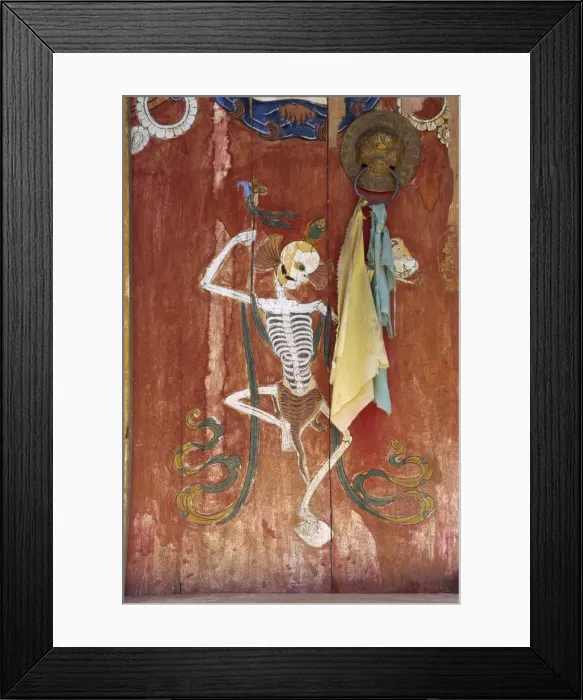 Framed Print : Tantric painting on doors at Tongren Monastery, Qinghai, China, Asia Framed Print : Tantric painting on doors at Tongren Monastery, Qinghai, China, Asia