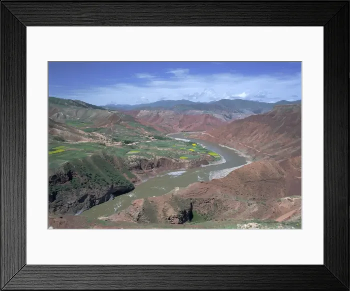 Framed Print : Yellow River (Hwang-ho), Eastern Qinghai, China, Asia