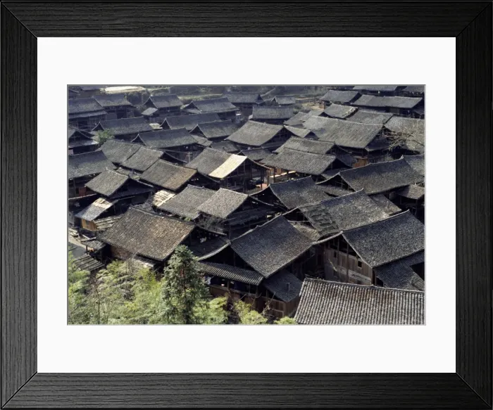 Framed Print : Dong village near Rongjiang, Guizhou, China, Asia Framed Print : Dong village near Rongjiang, Guizhou, China, Asia