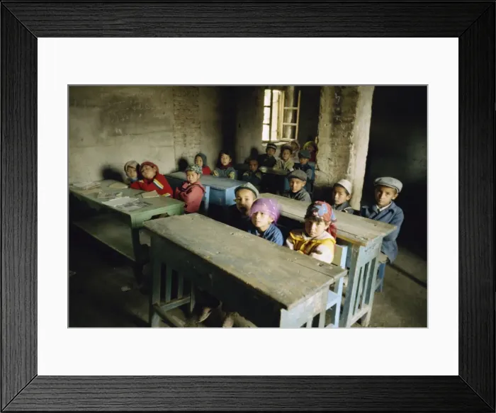 Framed Print : Uyghur School, Minfeng, Xinjiang, China, Asia Framed Print : Uyghur School, Minfeng, Xinjiang, China, Asia
