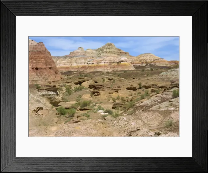 Framed Print : Painted landscape in the Gurbantinggut Desert in Xinjiang, China, Asia Framed Print : Painted landscape in the Gurbantinggut Desert in Xinjiang, China, Asia