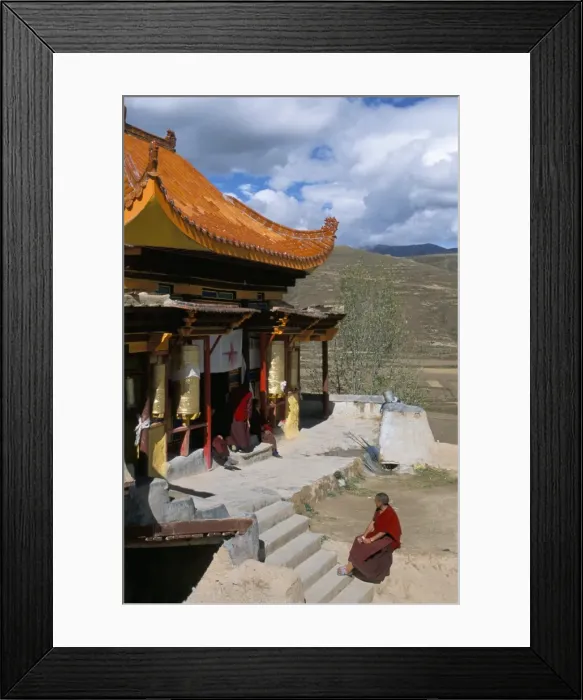 Framed Print : A Tibetan nunnery at Garze, Sichuan Province, China, Asia Framed Print : A Tibetan nunnery at Garze, Sichuan Province, China, Asia