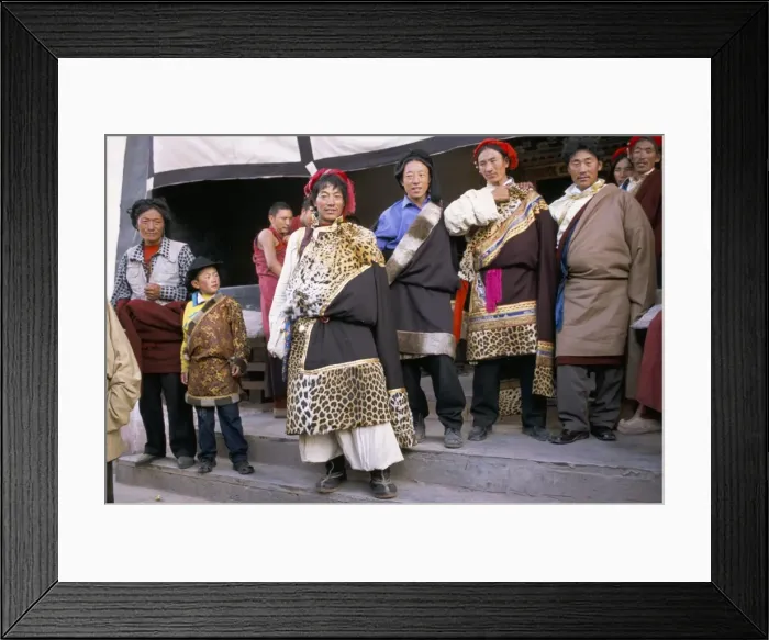 Framed Print : Khampas, Qamdo monastery, Tibet, China, Asia Framed Print : Khampas, Qamdo monastery, Tibet, China, Asia
