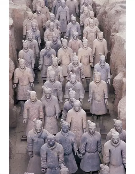 Detail of some of the six thousand statues in the Army of Terracotta Warriors