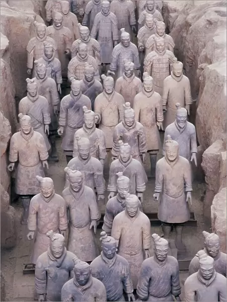 Detail of some of the six thousand statues in the Army of Terracotta Warriors