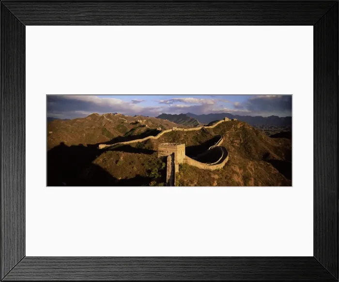 Framed Print : Elevated panoramic view of the Jinshanling section, Great Wall of China Framed Print : Elevated panoramic view of the Jinshanling section, Great Wall of China