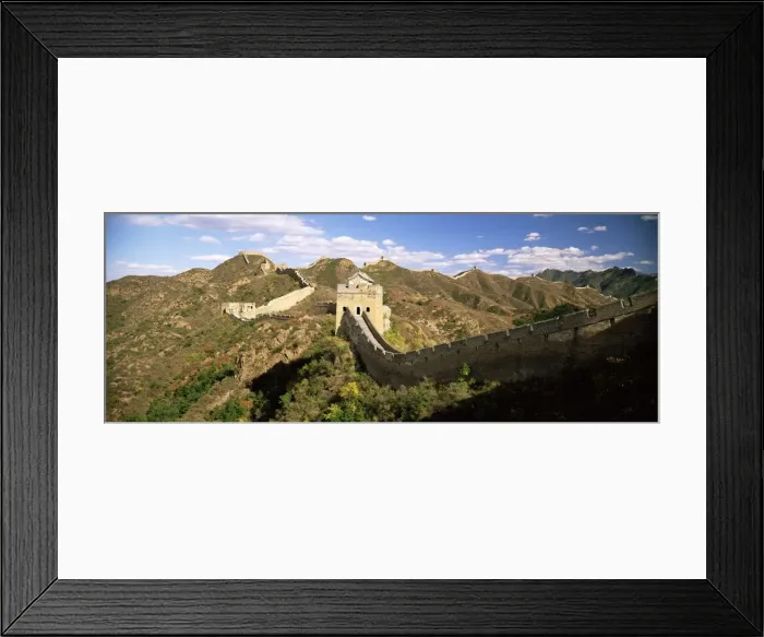 Framed Print : Elevated panoramic view of the Jinshanling section of the Great Wall of China Framed Print : Elevated panoramic view of the Jinshanling section of the Great Wall of China