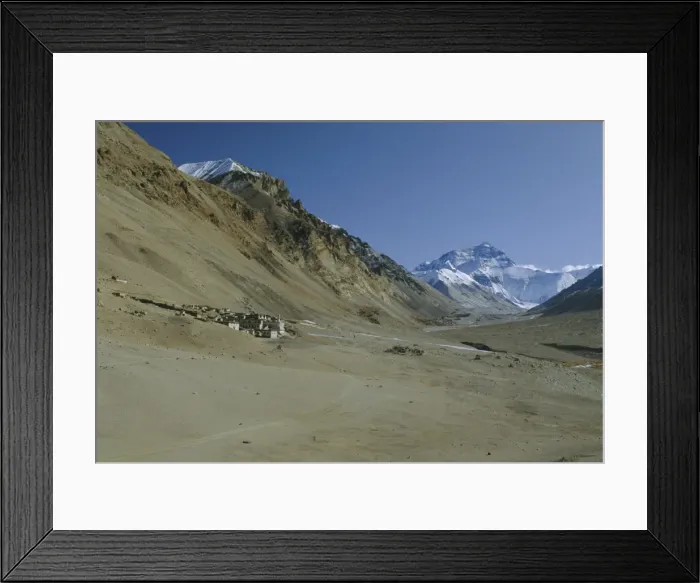 Framed Print : Mt Everest 8848m and Rongbuk Monastery, Himalayas, Tibet, China Framed Print : Mt Everest 8848m and Rongbuk Monastery, Himalayas, Tibet, China