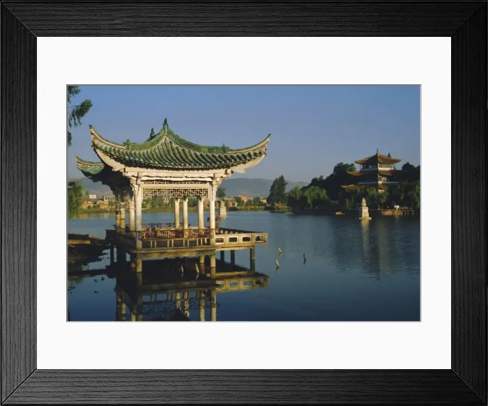 Framed Print : Pavilion and lake in a park, Kunming, Yunnan Province, China Framed Print : Pavilion and lake in a park, Kunming, Yunnan Province, China