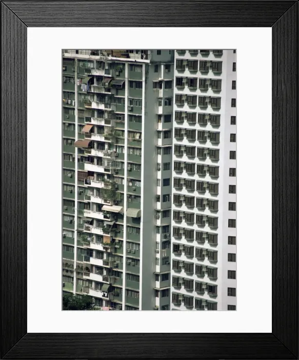 Framed Print : High rise flats in Happy Valley, Hong Kong, China, Asia