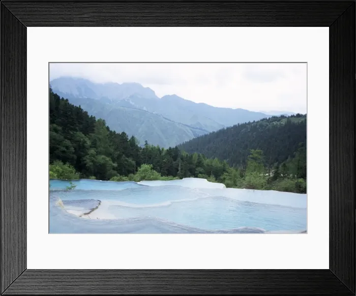 Framed Print : The worlds finest travertine dams, Huanglong (Yellow Dragon), UNESCO World Heritage Site Framed Print : The worlds finest travertine dams, Huanglong (Yellow Dragon), UNESCO World Heritage Site