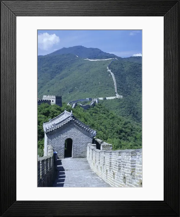 Framed Print : Restored section with watchtowers of the Great Wall (Changcheng), northeast of Beijing Framed Print : Restored section with watchtowers of the Great Wall (Changcheng), northeast of Beijing