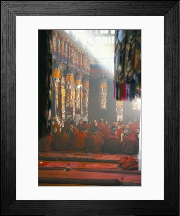 Framed Print : Monks inside the main prayer hall, Drepung Buddhist monastery, Lhasa, Tibet, China, Asia Framed Print : Monks inside the main prayer hall, Drepung Buddhist monastery, Lhasa, Tibet, China, Asia