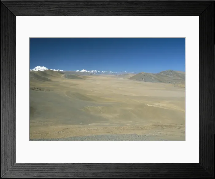 Framed Print : Lalung La on Kathmandu-Lhasa road, Shisapangma snow peak in distance, Tibetan Plateau Framed Print : Lalung La on Kathmandu-Lhasa road, Shisapangma snow peak in distance, Tibetan Plateau