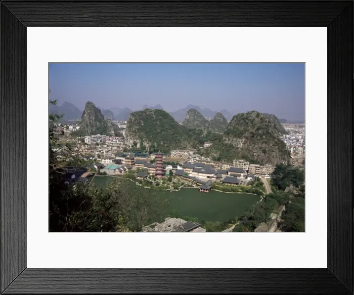 Framed Print : Limestone towers in fenglin karst, norther suburbs of Guilin city, Guilin Framed Print : Limestone towers in fenglin karst, norther suburbs of Guilin city, Guilin