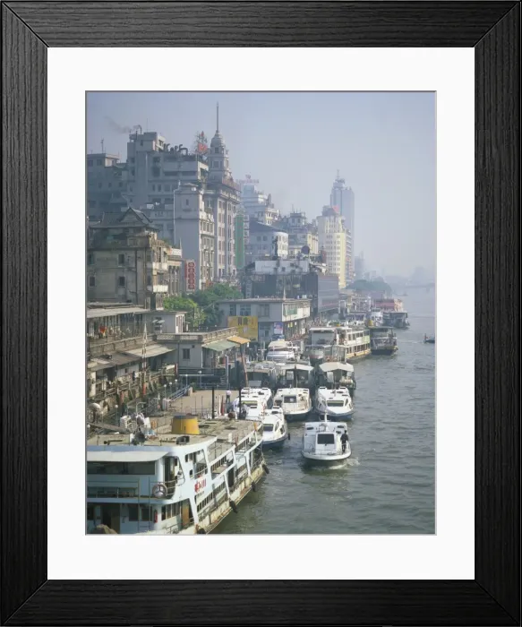 Framed Print : Pearl River waterfront, Canton (Guangzhou), China, Asia Framed Print : Pearl River waterfront, Canton (Guangzhou), China, Asia