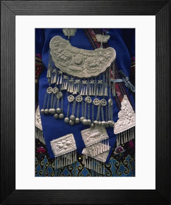 Framed Print : Traditional Miao silver dress ornaments, Leishan Festival, Guizhou Province, China, Asia Framed Print : Traditional Miao silver dress ornaments, Leishan Festival, Guizhou Province, China, Asia