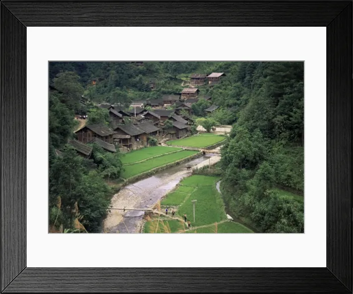 Framed Print : Fanpai village, Guizhou province, China, Asia Framed Print : Fanpai village, Guizhou province, China, Asia
