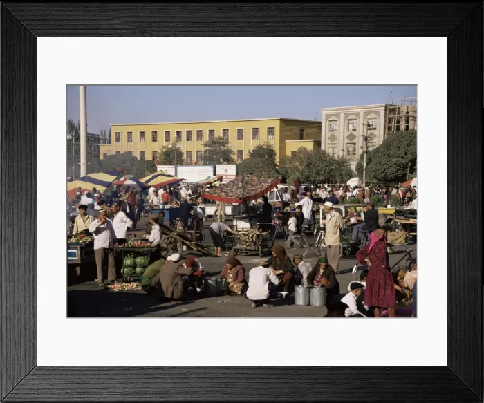 Framed Print : Night market, Id Kah Square, Kashgar (Kashi), Chinese Turkestan, China, Asia Framed Print : Night market, Id Kah Square, Kashgar (Kashi), Chinese Turkestan, China, Asia