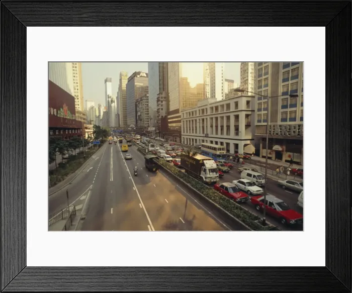 Framed Print : Watefront Road, Wanchai, Hong Kong, China, Asia Framed Print : Watefront Road, Wanchai, Hong Kong, China, Asia