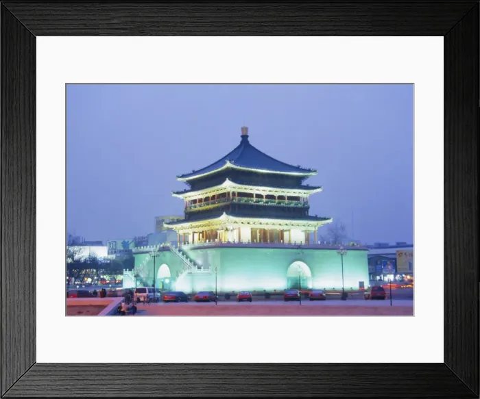 Framed Print : Drum tower, Xi an, Shanxi, China, Asia Framed Print : Drum tower, Xi an, Shanxi, China, Asia