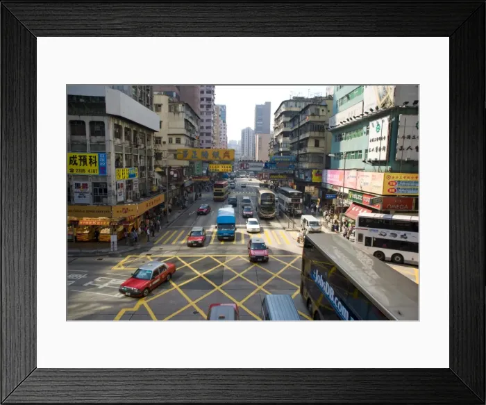 Framed Print : Street scene, Nathan Road, Mongkok, Kowloon, Hong Kong, China, Asia Framed Print : Street scene, Nathan Road, Mongkok, Kowloon, Hong Kong, China, Asia