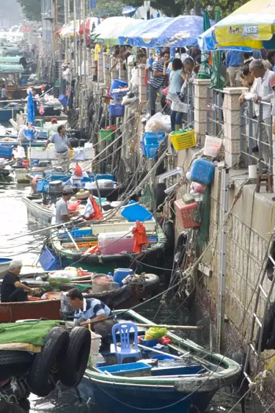 Fishing boats, Sai Kung, New Territories, Hong Kong, China, Asia