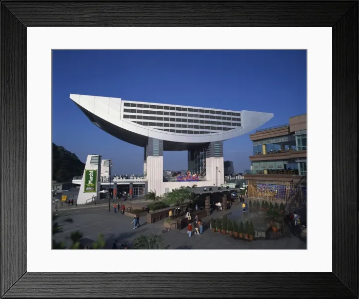Framed Print : The New Peak Tower, a wok shaped feature at entrance of Galleria, Hong Kong, China, Asia Framed Print : The New Peak Tower, a wok shaped feature at entrance of Galleria, Hong Kong, China, Asia