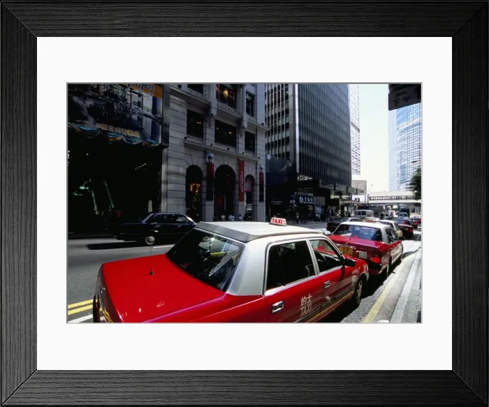 Framed Print : Taxis, Causeway Bay, Hong Kong Island, Hong Kong, China, Asia Framed Print : Taxis, Causeway Bay, Hong Kong Island, Hong Kong, China, Asia