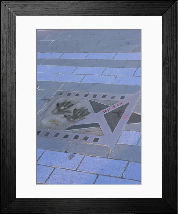 Framed Print : Jackie Chans star and hand prints, Avenue of Stars, Tsim Sha Tsui Framed Print : Jackie Chans star and hand prints, Avenue of Stars, Tsim Sha Tsui