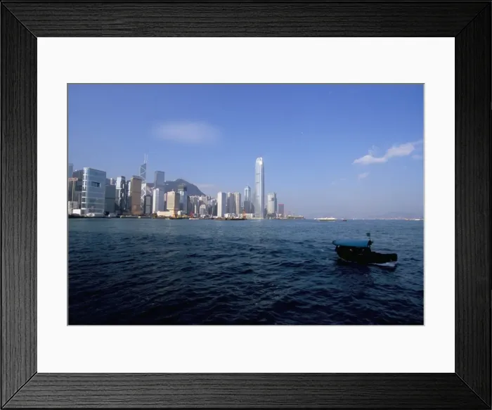Framed Print : Hong Kong skyline and Victoria Harbour, Hong Kong, China, Asia Framed Print : Hong Kong skyline and Victoria Harbour, Hong Kong, China, Asia