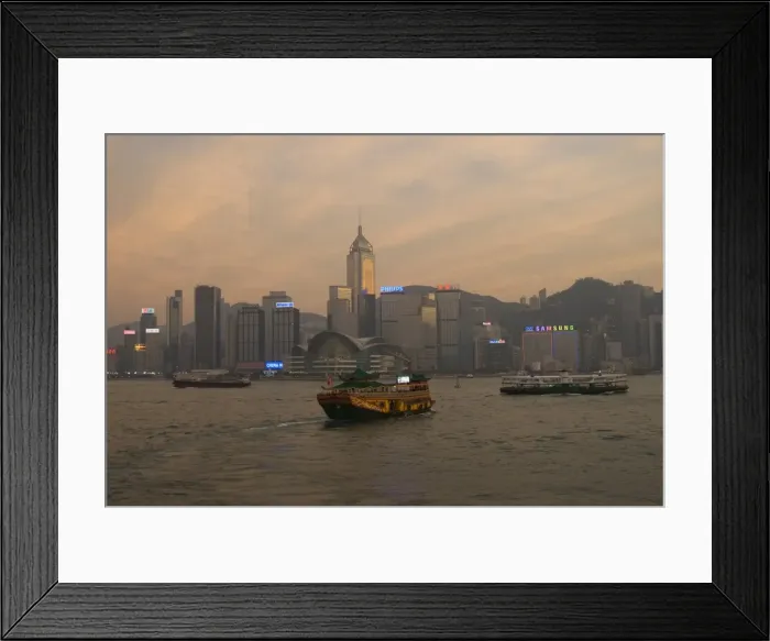 Framed Print : A Chinese style tourist boat sails in Victoria Harbour, Hong Kong, China, Asia Framed Print : A Chinese style tourist boat sails in Victoria Harbour, Hong Kong, China, Asia