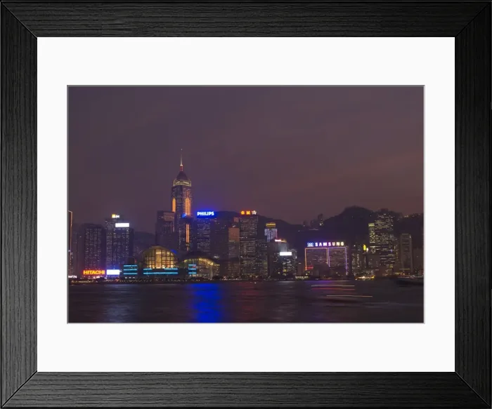 Framed Print : Hong Kong Island skyline at dusk, Hong Kong, China, Asia Framed Print : Hong Kong Island skyline at dusk, Hong Kong, China, Asia