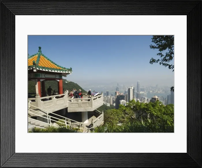Framed Print : Lookout over the city skyline from Victoria Peak, Hong Kong, China, Asia Framed Print : Lookout over the city skyline from Victoria Peak, Hong Kong, China, Asia