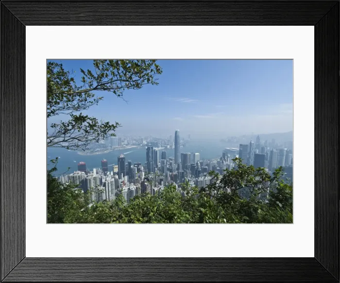 Framed Print : Hong Kong skyline from Victoria Peak, Hong Kong, China, Asia Framed Print : Hong Kong skyline from Victoria Peak, Hong Kong, China, Asia