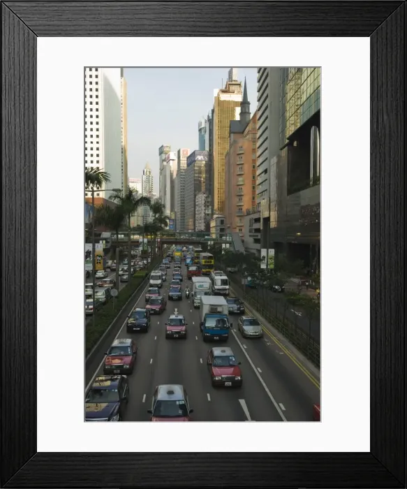Framed Print : Busy traffic on Gloucester Road, Wanchai, Hong Kong, China, Asia Framed Print : Busy traffic on Gloucester Road, Wanchai, Hong Kong, China, Asia
