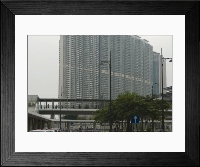 Framed Print : Huge residential apartment blocks in the new suburban town of Tung Chung Framed Print : Huge residential apartment blocks in the new suburban town of Tung Chung