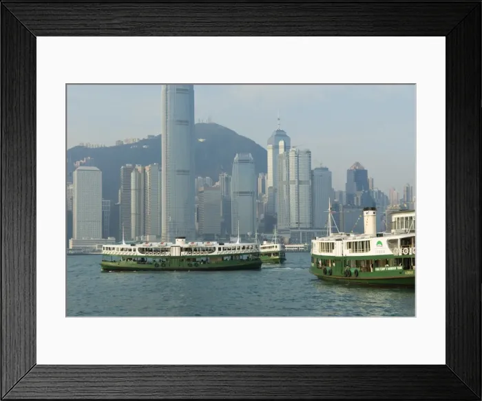 Framed Print : Star Ferries plying Victoria Harbour, Hong Kong, China, Asia Framed Print : Star Ferries plying Victoria Harbour, Hong Kong, China, Asia