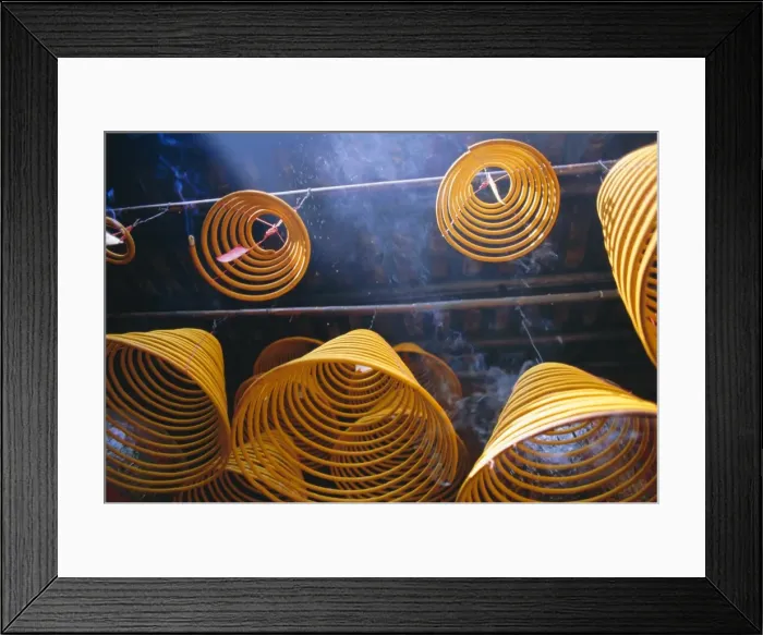 Framed Print : Burning incense at Kuanyin Temple, Ma Hang Village, Stanley Bay, Hong Kong Island Framed Print : Burning incense at Kuanyin Temple, Ma Hang Village, Stanley Bay, Hong Kong Island
