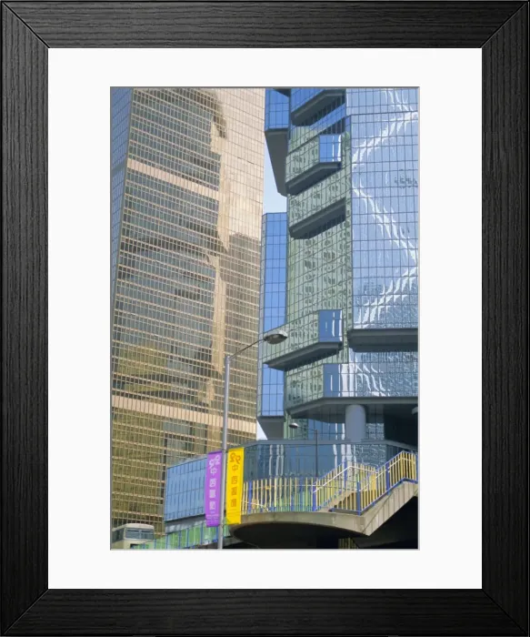 Framed Print : Modern architecture, Hong Kong Island, Hong Kong, China Framed Print : Modern architecture, Hong Kong Island, Hong Kong, China