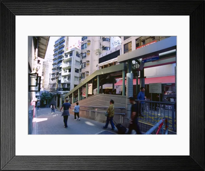 Framed Print : Mid Levels escalator, Central, Hong Kong Island, Hong Kong, China, Asia Framed Print : Mid Levels escalator, Central, Hong Kong Island, Hong Kong, China, Asia