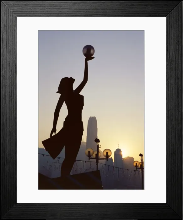 Framed Print : The Hong Kong Film Awards statue, Avenue of Stars, Tsim Sha Tsui, Kowloon Framed Print : The Hong Kong Film Awards statue, Avenue of Stars, Tsim Sha Tsui, Kowloon