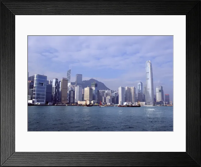 Framed Print : Central skyline, Hong Kong Island, Hong Kong, China, Asia Framed Print : Central skyline, Hong Kong Island, Hong Kong, China, Asia