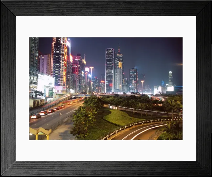 Framed Print : Causeway Bay at night, Hong Kong Island, Hong Kong, China, Asia Framed Print : Causeway Bay at night, Hong Kong Island, Hong Kong, China, Asia