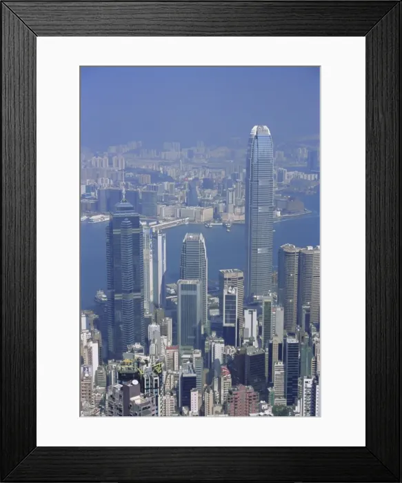 Framed Print : Skyline and Victoria Harbour, Hong Kong, China, Asia Framed Print : Skyline and Victoria Harbour, Hong Kong, China, Asia