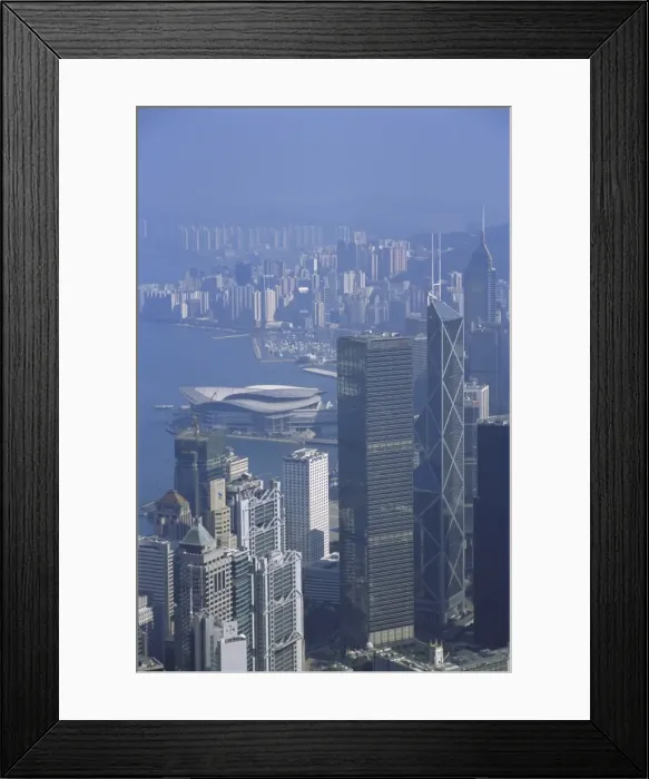 Framed Print : Skyline and Victoria Harbour, Hong Kong, China, Asia Framed Print : Skyline and Victoria Harbour, Hong Kong, China, Asia