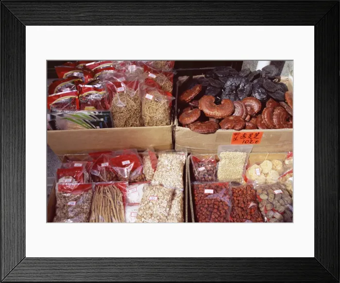 Framed Print : Display of dried seafood, Des Voeux Road West, Hong Kong Island, Hong Kong, China, Asia Framed Print : Display of dried seafood, Des Voeux Road West, Hong Kong Island, Hong Kong, China, Asia