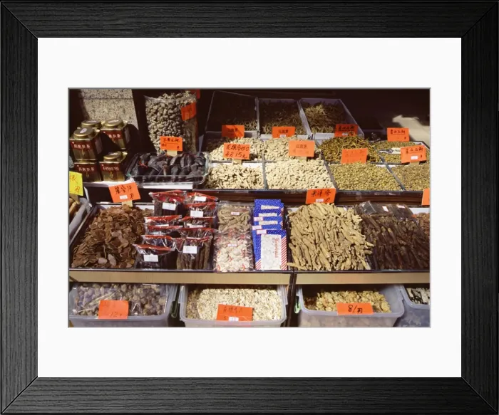 Framed Print : Display of dried seafood, Des Voeux Road West, Hong Kong Island, Hong Kong, China, Asia Framed Print : Display of dried seafood, Des Voeux Road West, Hong Kong Island, Hong Kong, China, Asia