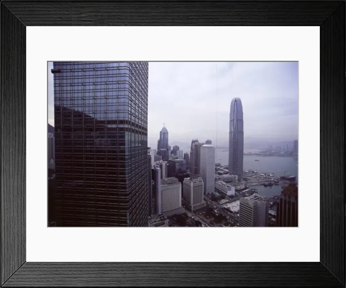 Framed Print : Cheung Kong Center on left, and Two IFC Building on right, Central, Hong Kong Island Framed Print : Cheung Kong Center on left, and Two IFC Building on right, Central, Hong Kong Island